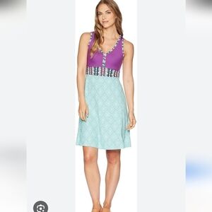 Marmot Womens Becca Dress Purple Green Athleisure